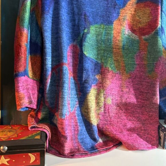 Claire Desjardins Colorful Abstract Varsity Jacket Size S - Picture 10 of 15